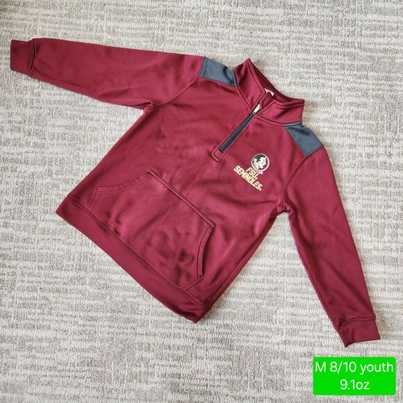 Florida State University Seminoles 1/4 zip pullover jacket garnet size M 8/10 - Picture 1 of 10